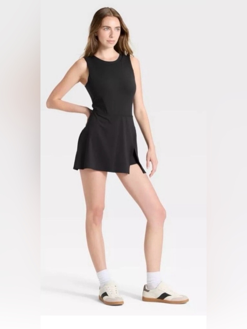 JoyLab Game Day Active Dress Black XS NWT High Neck Low Back Athletic Tennis